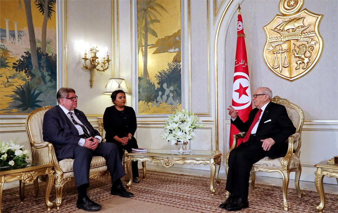 Bji Cad Essebsi reoit le chef de la diplomatie finlandaise

