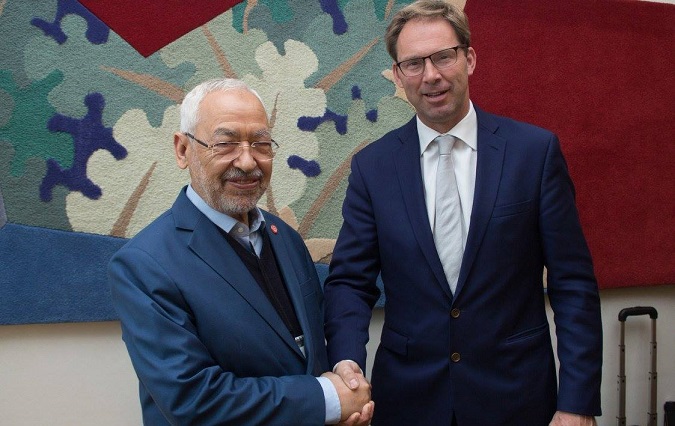 Rached Ghannouchi rencontre Tobias Ellwood  Londres