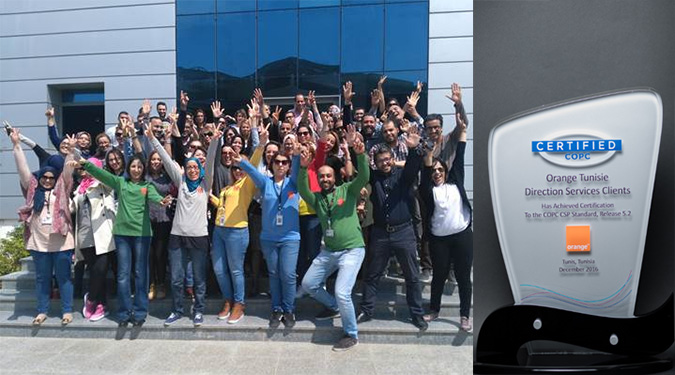 Le Service Client Orange Tunisie dcroche la 1re certification COPC en Tunisie grce  la Voix de ses clients

