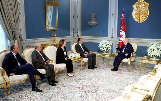 Bji Cad Essebsi reoit une dlgation d'Afek Tounes