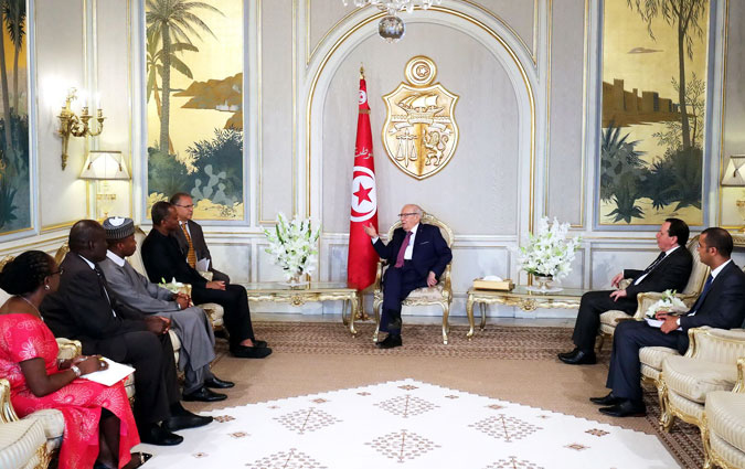 Bji Cad Essebsi reoit le ministre nigrian des Affaires trangres, Geoffrey Onyeama