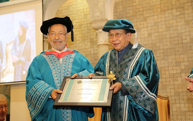 Rached Ghannouchi devient Docteur honoris causa de l'Universit islamique de Malaisie