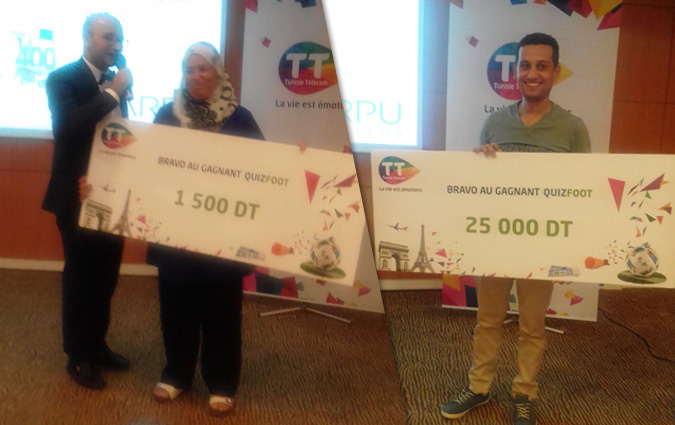 Tunisie Telecom remet les prix aux gagnants du  QUIZ FOOT 