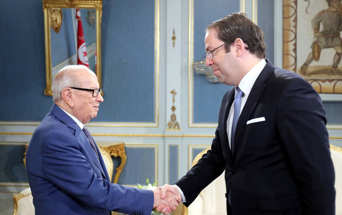Bji Cad Essebsi reoit Youssef Chahed  Carthage