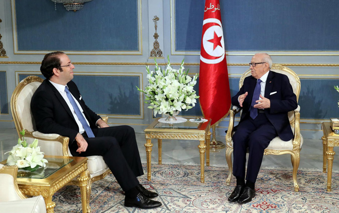 Bji Cad Essebsi reoit Youssef Chahed 