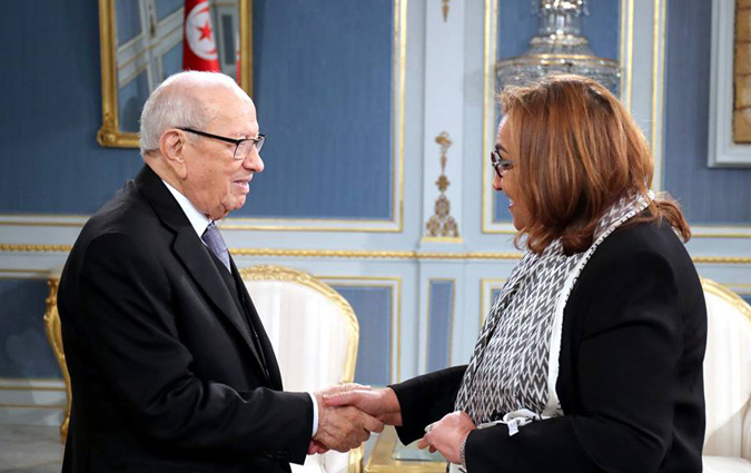 Bji Cad Essebsi reoit Bochra Belhaj Hmida