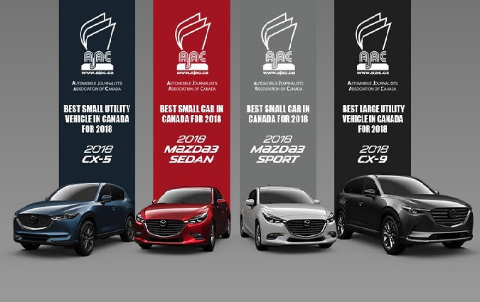 Mazda remporte 3 nouveaux prix au Canada