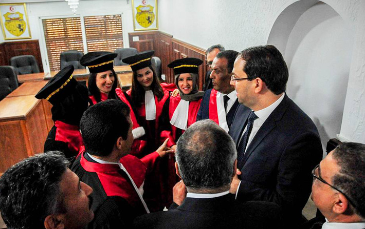 Youssef Chahed au sige du tribunal administratif de Sousse
