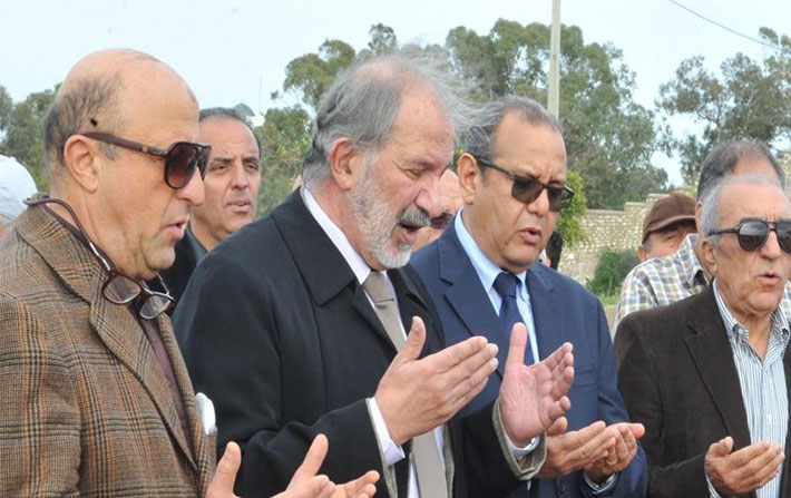 Samir Majoul et Hdi Djilani aux funrailles de Mohamed Achour