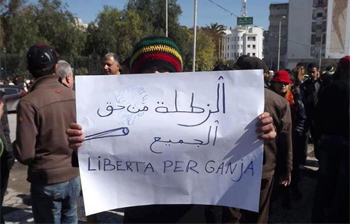 Tunisie - Une manifestation pour la dépénalisation de la consommation du cannabis (vidéo)