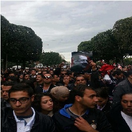 Tunisie - Début de la manifestation à l'avenue Habib Bourguiba (Vidéo)