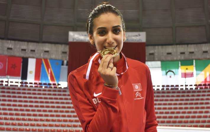 Champions citron : Ines Boubakri dcroche une 13 me mdaille dor africaine en marge de sa prparation aux championnats du monde