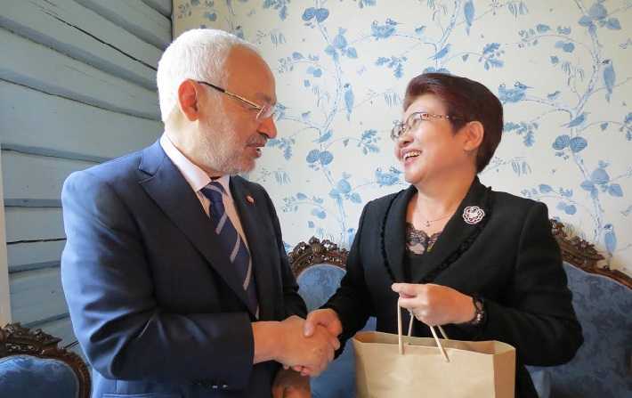 Rached Ghannouchi en visite  Oslo

 