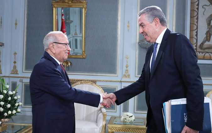 Rencontre entre Bji Cad Essebsi et Tarek Cherif autour des questions conomiques 