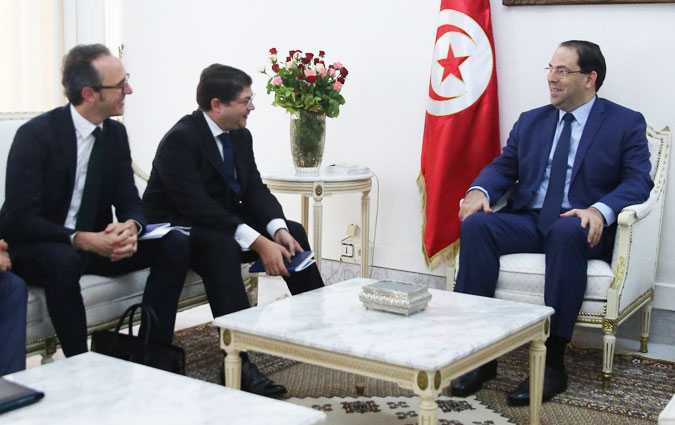 Youssef Chahed et Pierre Heilbronn discutent des projets de la Berd en Tunisie