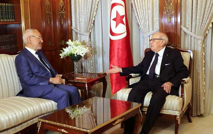 Rached Ghannouchi chez Bji Cad Essebsi

