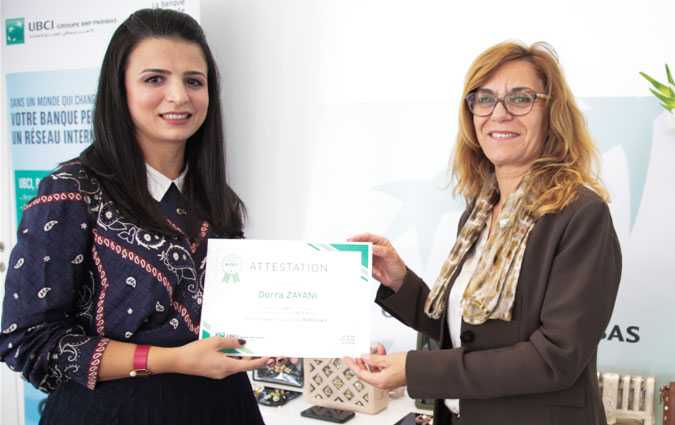 Dorra Zayani, jeune entrepreneure tunisienne remporte le concours UBCI Ma Pub Ici