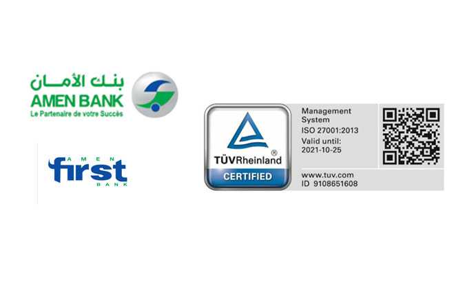 Amen Bank et Amen First Bank certifies iso/cei 27001
