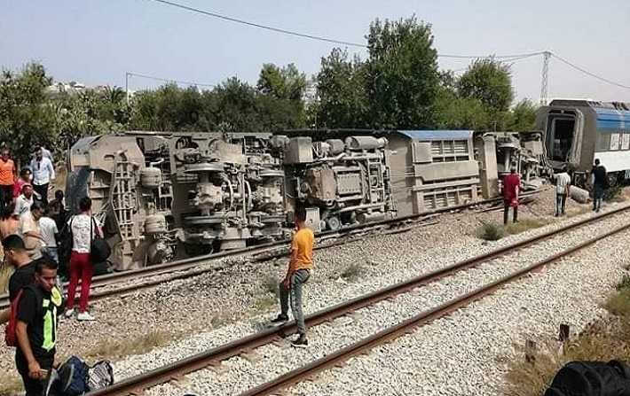 Draillement du train reliant Tunis  Mahdia : plusieurs blesss

 