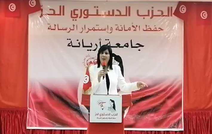 Abir Moussi : on ma appel  retirer ma candidature au profit de Abdelkrim Zbidi

