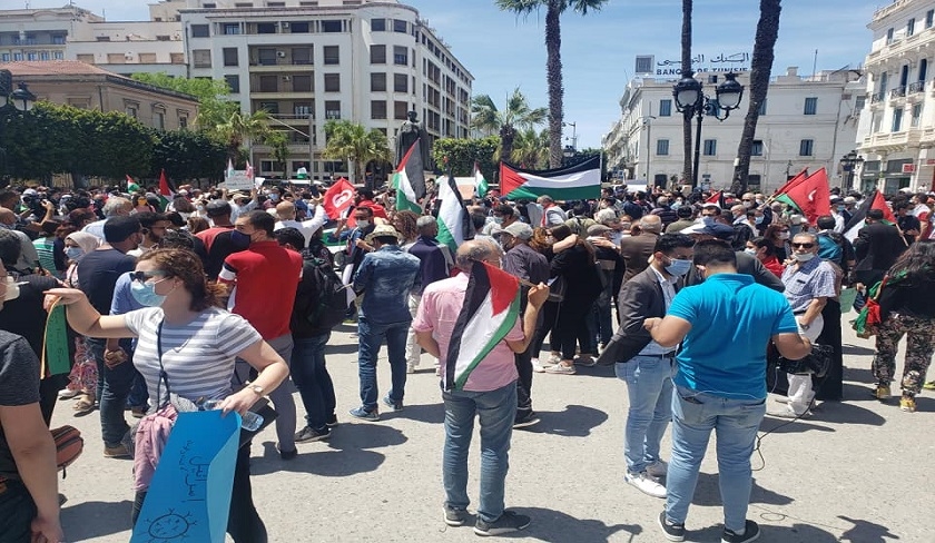 Tunis - Manifestation de soutien  la Palestine