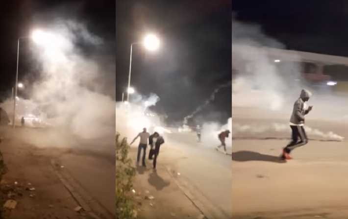 Affrontements et gaz lacrymogne  Agareb

