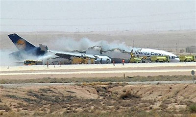 Arabie Saoudite - Un avion cargo de la Lufthansa sEUR(TM)écrase à Ryadh 