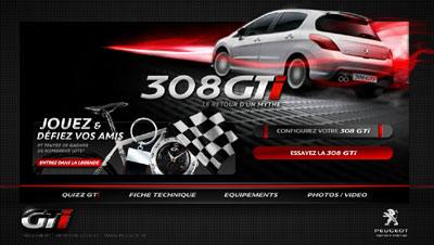 Un jeu vidéo en ligne pour essayer la Peugeot 308 GTi