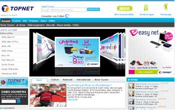 Tunisie : nouveau look pour le portail et le webmail de Topnet