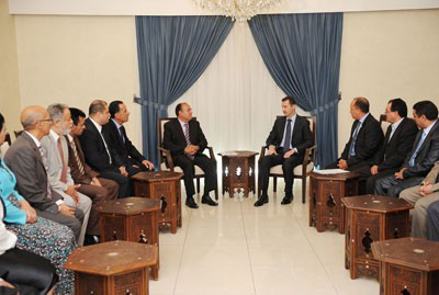 Une délégation tunisienne reçue par Bachar El Assad à Damas