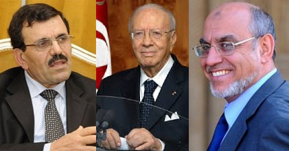 Ali Lâarayedh reçoit, aujourd'hui, Béji Caïd Essebsi et Hamadi Jebali
