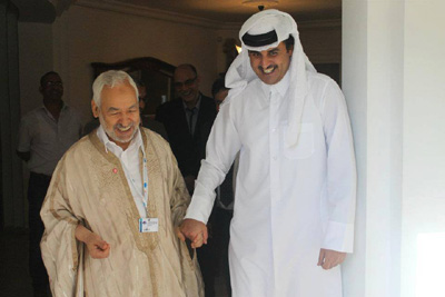 Rached Ghannouchi félicite Temim Ben Hamad, prince du Qatar