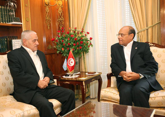 Houcine Abassi : Moncef Marzouki soutient le dialogue national (vidéo)
