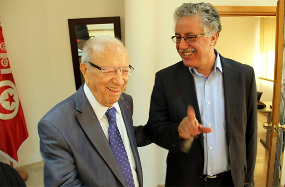 Béji Caïd Essebsi reçoit Hamma Hammami
