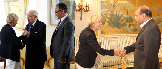 Tunisie - La chef de la diplomatie italienne rencontre BCE,  Marzouki, Ghannouchi et Abbassi (MAJ)