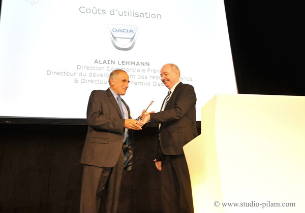 Grand Prix des marques automobiles 2013 : Dacia reçoit le prix du meilleur «coûts d'utilisation»