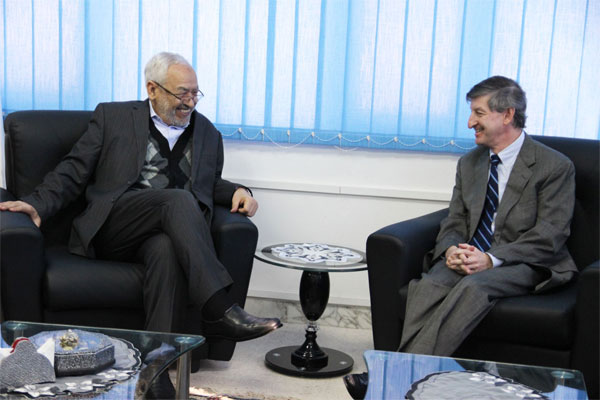 Tunisie – Rencontre entre Rached Ghannouchi et Jacob Walles