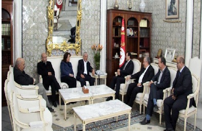 Ali Laârayedh reçoit le Quartet et Jacob Walles à la Kasbah