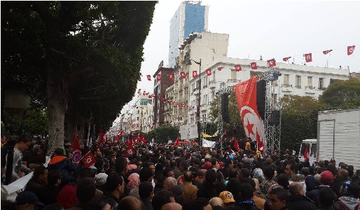 Tunisie – Plusieurs manifestations simultanées à l'avenue Habib Bourguiba