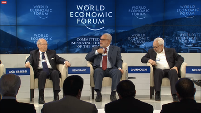 Davos : Ghannouchi et BCE affichent leurs divergences quant à la Tunisie et l'Egypte (vidéo)