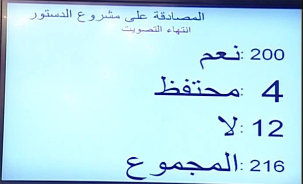 La nouvelle Constitution tunisienne approuvée dès la première lecture avec 200 voix (vidéo)