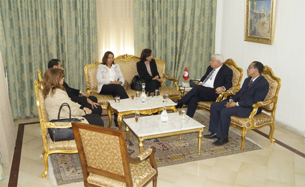 Tunisie - Hafedh Ben Salah s'entretient avec une délégation du SMT