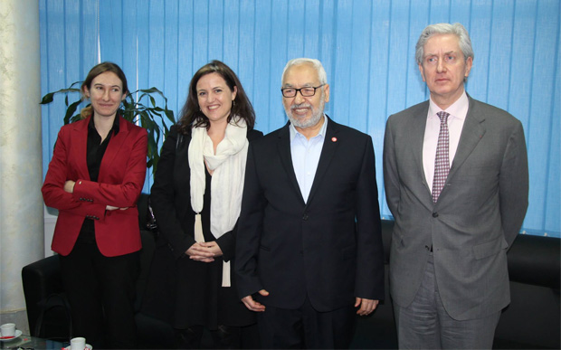 Tunisie – Une responsable au Quai d'Orsay rencontre Rached Ghannouchi et Houcine Abassi