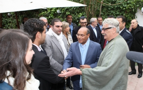 Moncef Marzouki visite une exposition sur l'Histoire des synagogues tunisiennes