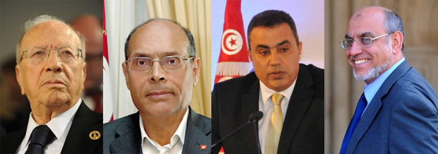 Sondage avril : Caïd Essebsi et Marzouki en baisse, Mehdi Jomâa et Hamadi Jebali en hausse