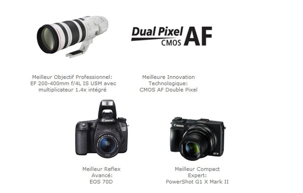 Canon reçoit 4 TIPA Awards 2014