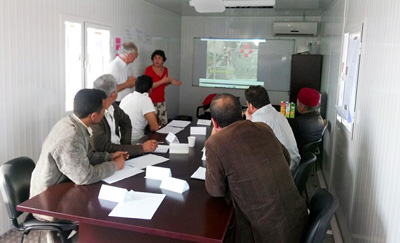 Tunisie - Centre de formation mobile pour l'apprentissage des jeunes dans le domaine du bâtiment