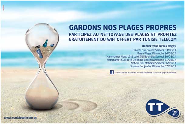 Tunisie Telecom relance la campagne  Gardons Nos Plages Propres 