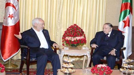 Rached Ghannouchi chez Bouteflika pour discuter de la situation dans la région