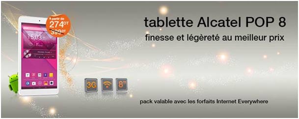 Orange Tunisie lance la nouvelle tablette 3G Alcatel POP 8